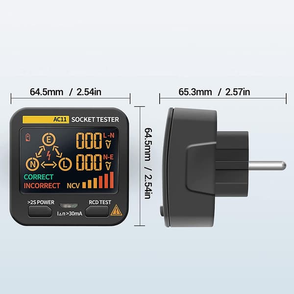 Strømuttak Digital Kretsbryter Tester, Elektrisk Krets Polaritet V