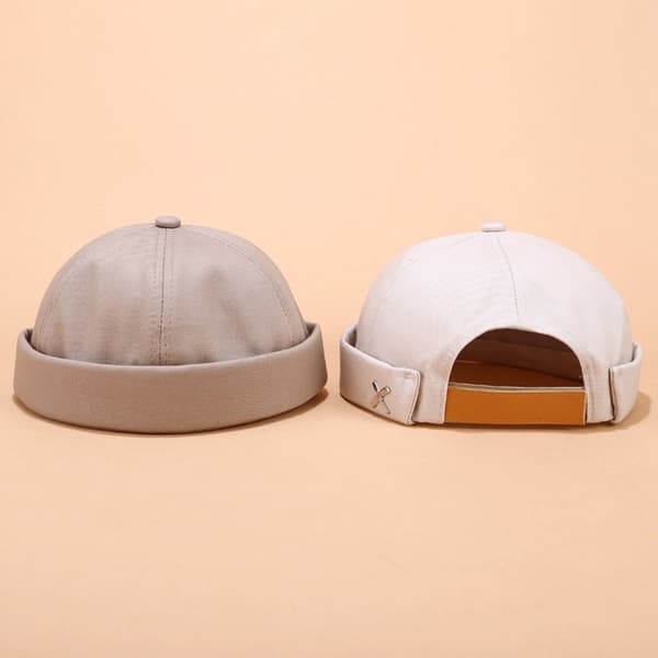 Herre Retro Hat cap Sailor Cap Beanie Rolled Cuff Justerbar