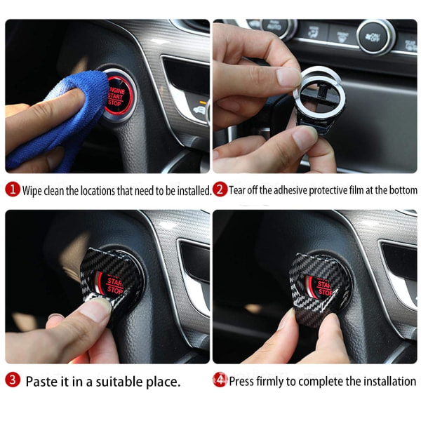 Universal Engine StartStop Push Button Cover Aluminiumlegering Bil P
