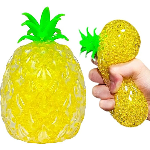 Ananas Stressbollar Squishy Vattenpärlor Boll Sensorisk Fidget Till