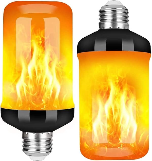 Flammepære, E27 5w LED-flammeeffekt pære med 4 lys