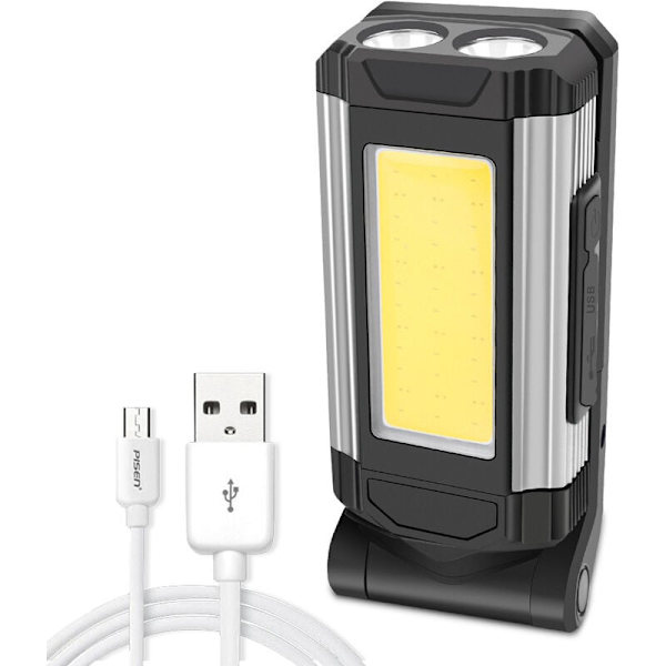 COB arbetslampa LED servicelampa med USB magnetisk servicelampa, grå