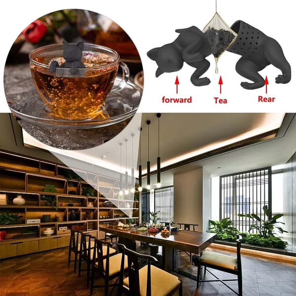 2 stk. katteteinfuser, løs teinfuser, søde dyreteinfusere, sil