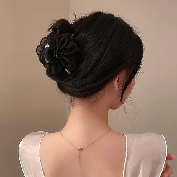 2 stk. Elegant Chiffon Blomster Hår Klo Klemme Damer Hår Tilbehør