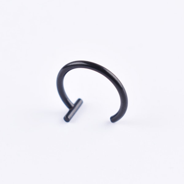 Læbe Ring Titanium Stål Næsering Mundring Falsk Perforering Sort