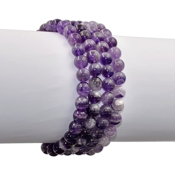 Naturlig ædelsten runde perler stræk armbånd healing reiki 12mm