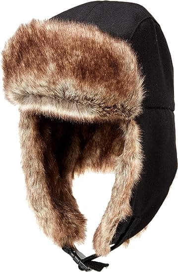 Herre Trapper Hat med Kunstig Pels (Hodeomkrets 54-60)