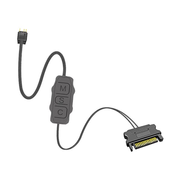 ARGB Controller SATA Strømforsyning RGB Fan Controller DIY Lysbånd Controller ARGB Lysbånd Belysningspaneler