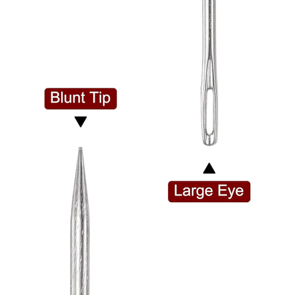 2 st 20 cm Stål Sy Nålar Stort Öga för Hem Läder Möbelklädsel Broderi Canvas Matta