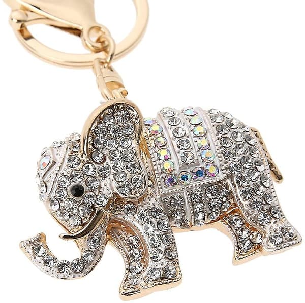 Rhinestone nøglering sød elefant krystal nøglering nøgleringe til kvinder