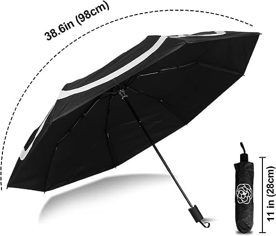 Paraplyer för solparaply UV-skydd, kompakt reseparaply,