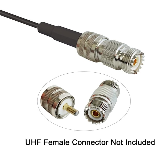 UHF Han PL-259 til UHF Han PL-259 RG58 Koaksialkabel til Antenneanalysator, Dummy Load