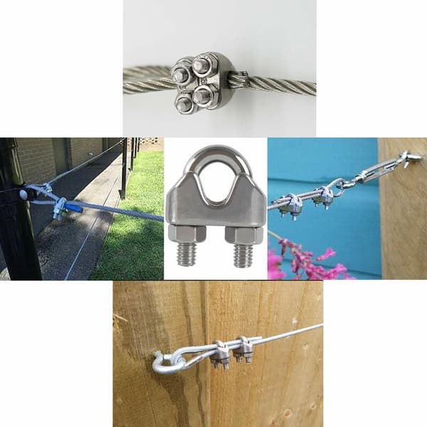 M8 Kabelbindere Kabelklemmer U-beslag Bolt Kabelklemme 304 Rustfrit