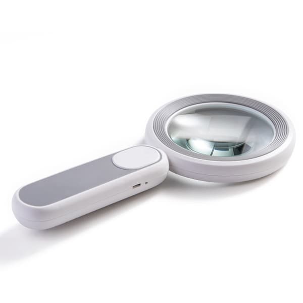 1 stk. Lighted Reading Magnifier, USB 8X forstørrelsesglas med 21 LED-lys