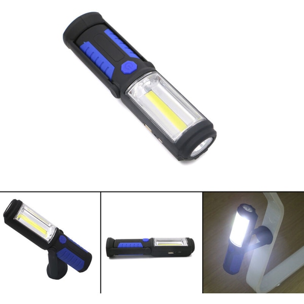 LED arbeidslys inspeksjonslys 3W COB Ultra Bright USB oppladbar