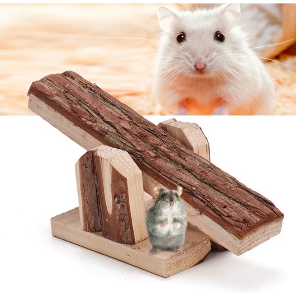 Naturlig Trägunga för Hamster, Gungbräda Leksak Gungbräda Träning Leksak Bur