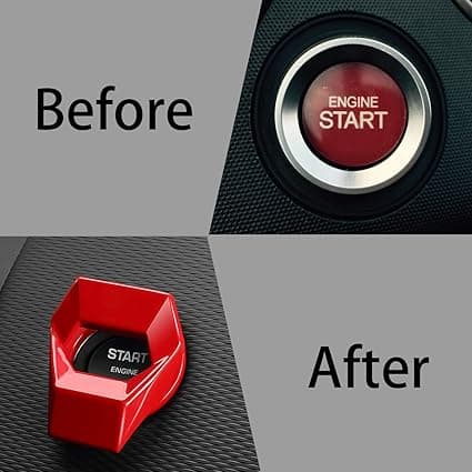 Motorstop-knapdæksel, bilmotorstart-stop-knap, bilmotor