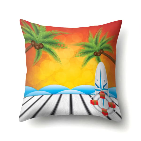 Sæt med 16 strandtema pudebetræk 45x45cm Til stue sofa