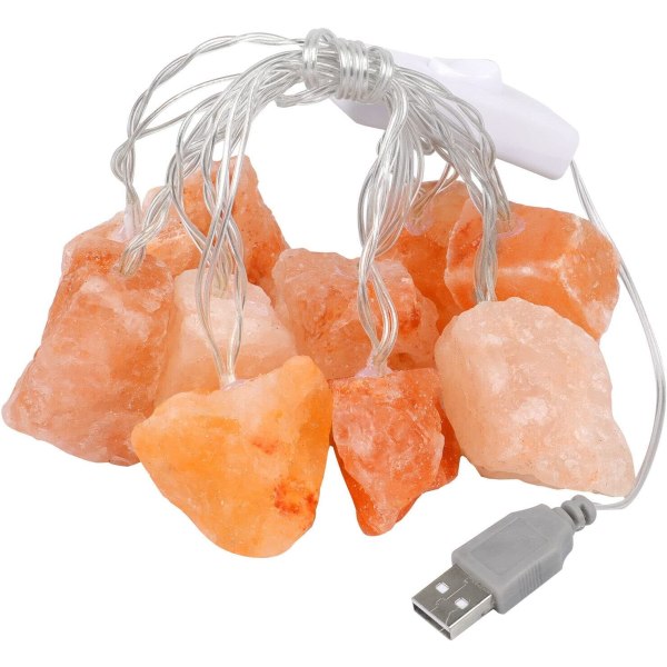 Himalaya Salt Lampe String Lys, 10 LED Fe Lys USB Hængende Lys