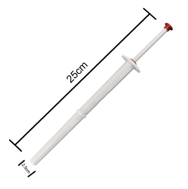 Rustfrit stål og plastik deluxe pickle pincher, 8 tommer, hvid