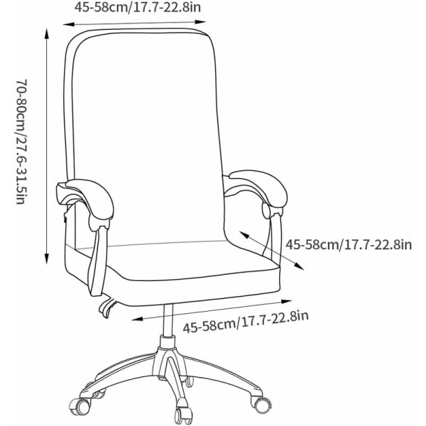 Stretch cover till kontorsstol Universal avtagbar roterande fåtölj