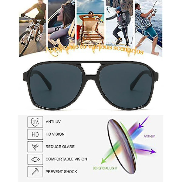 Klassiske polariserede Aviator solbriller til kvinder og mænd Retro Uv Prote