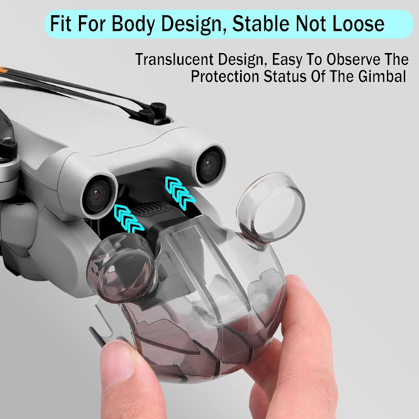 Mini 3 Pro Gimbalskydd, Skyddande Linslock för Dronekamera, Transparent Skydd för Drone Gimbal Skyddstillbehör