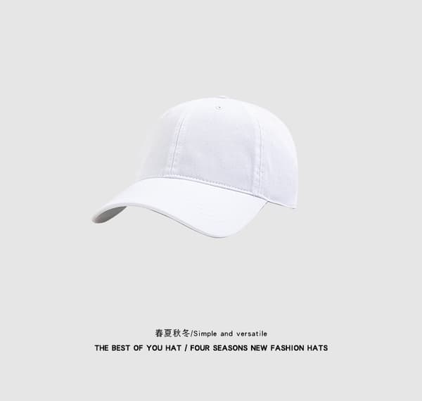 Baseball Caps   Polo Style Plain Blank Adjustable Size 071 Soft Top - Valkoinen