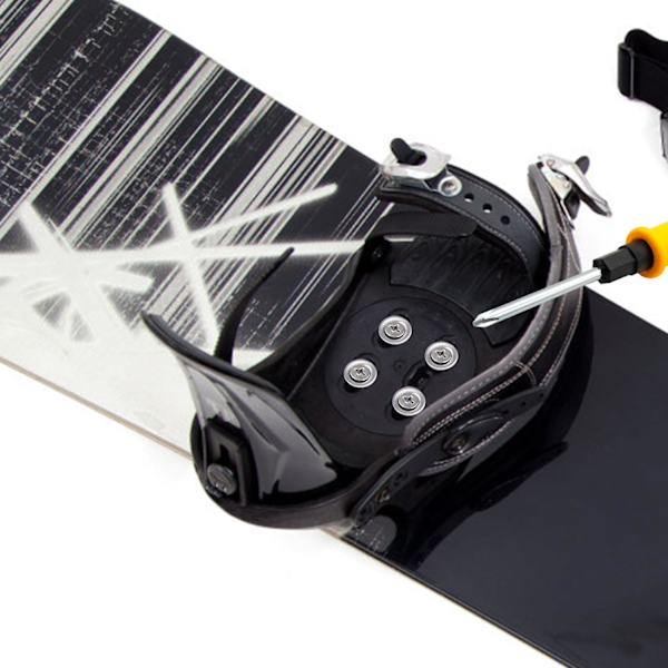 16 stk Snowboard Binding Skruer Sett, med Skiver Rustfritt Stål Snowboard Monterings Skruer, Ski Binding Skruer Tilbehør Sportsdeler Utskifting E