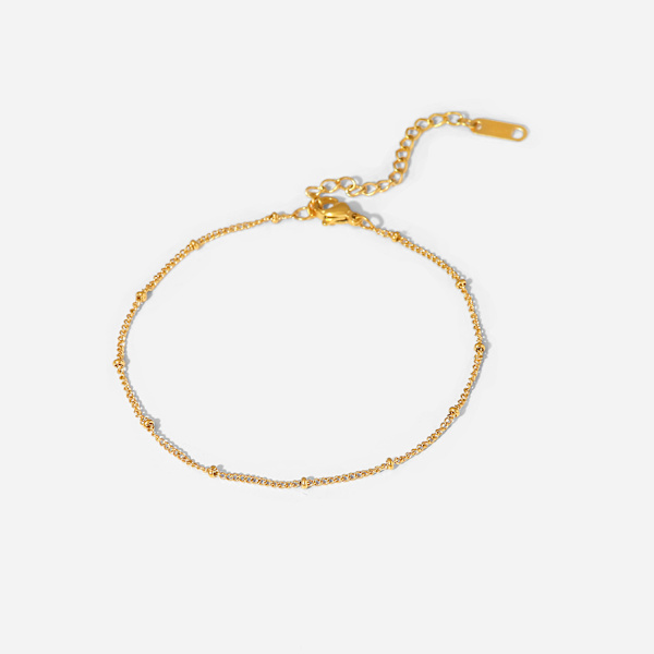 Gull Charm Anklet, 2stk Gull Boho Strand Delikat Søt Liten Lykkestjerne Anklet Ankelarmbånd Sølv Perlekjede Anklet Kvinner