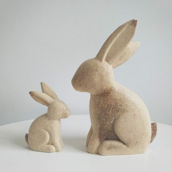 Natural Unfinished Wooden Rabbit to Paint DIY Easter Wood Decorat