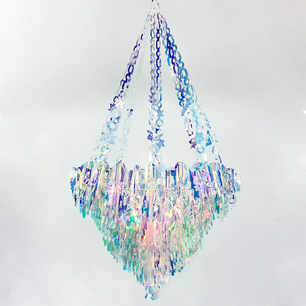 Iridescent Lysekroneformet Folie Loft Hængende Ornament