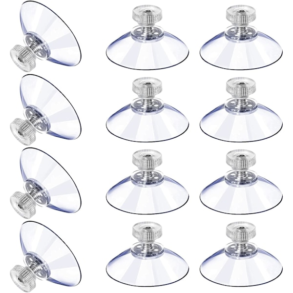 12 stora sugkoppar Plast sugkoppar Transparent Anti-Colli