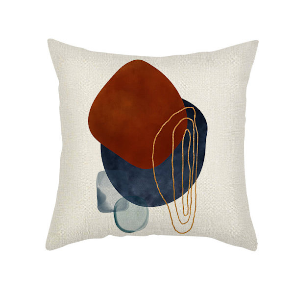 Mid-Century Modern Boho Abstrakta Kuddfodral 18x18 Set av