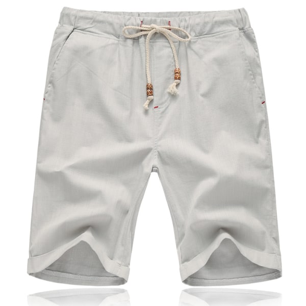Casual Shorts for menn Elastisk Jogger Gym Active Pocket Shorts hvit