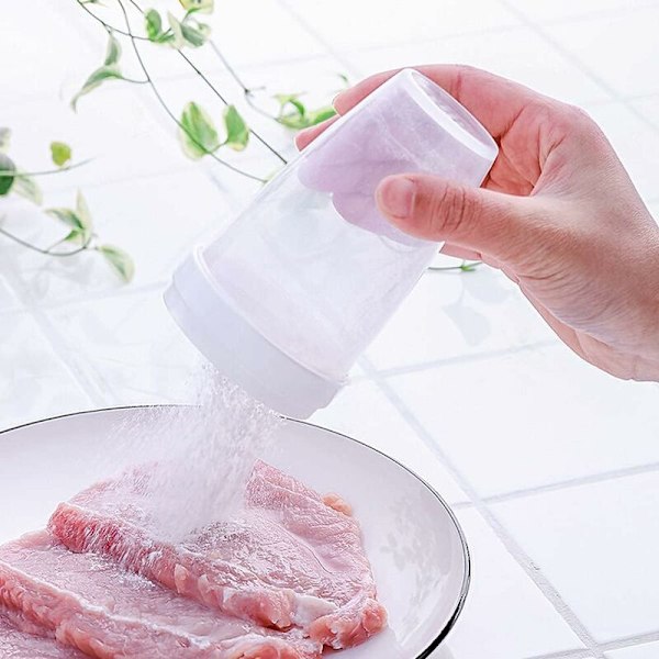 Plastmjölsskakare Bakning, 2 st Bakmjölssil, Plastmjölsiktkoppar, Manuell mjölsskakare, för mjöl, peppar, kakaopulver, socker, salt, chokladpulver