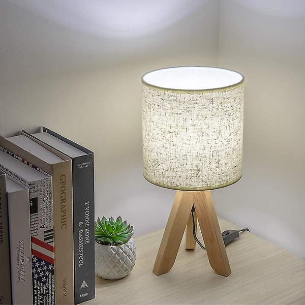 Liten sängbordslampa - Trästativ