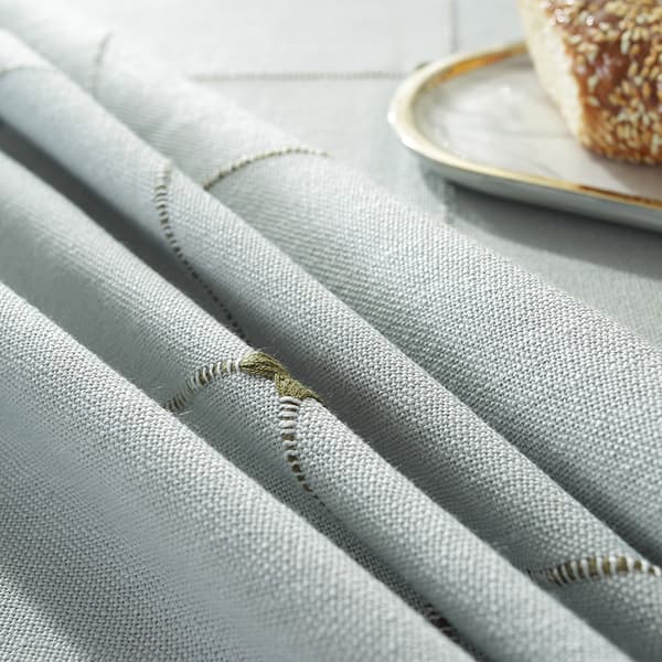 Rustikk brodert liten duk gitter firkantet dusk duk C