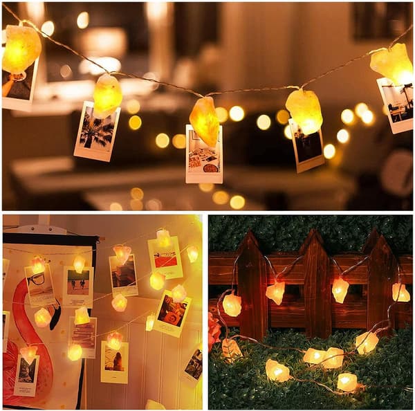 Himalaya Salt Lampe String Lys, 10 LED Fe Lys USB Hængende Lys