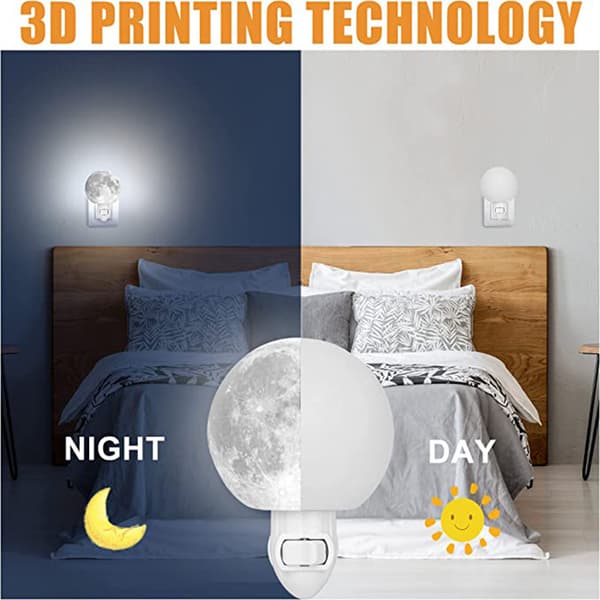 Plug In Lunar Moon Lamp Nattlys