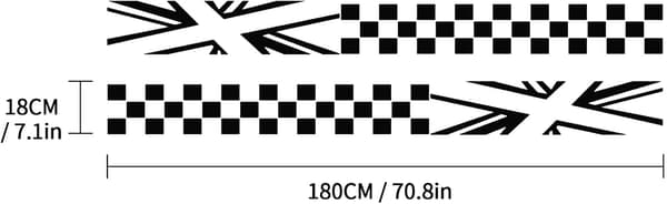 Bilsidesklistremerelater Auto Racing Karosseri Sides Dørstriper Vinyl