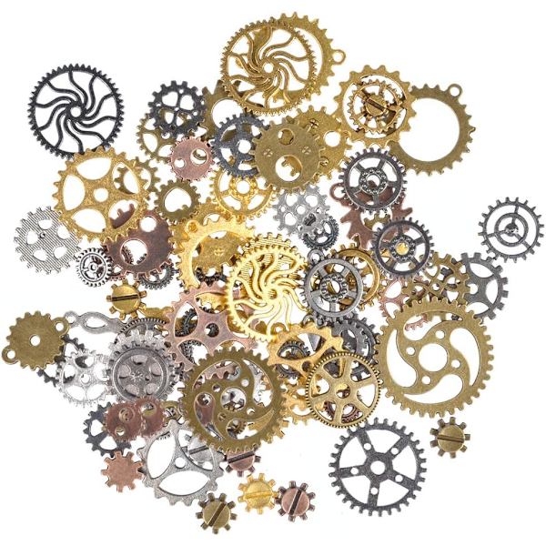 100g Steampunk Metal Gears Steampunk Cogs Hänge för Smycken Cra