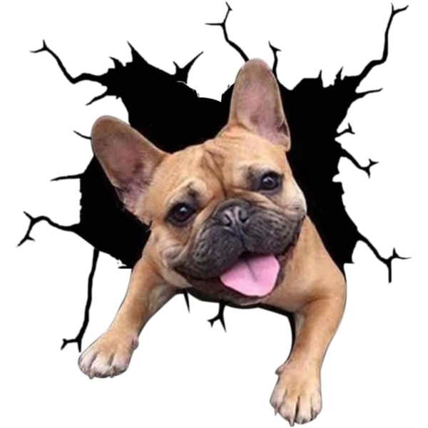 1st 3D Dogs Stickers, Funny Crack Dogs Vinyl Car Stickers, Car Wi