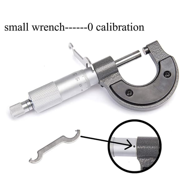 0-25mm Utvendig Mikrometer, 0,01mm Oppløsning (metrisk)
