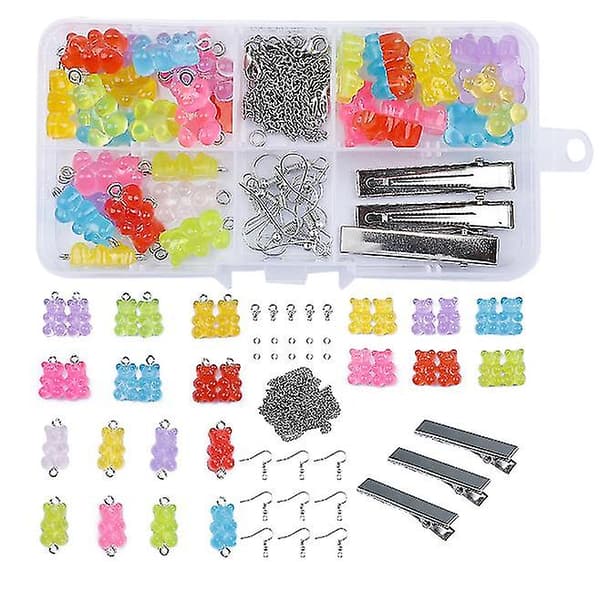 3D Gummy Diy Bear Charms - Resin Bear Shaped Clay Pendants