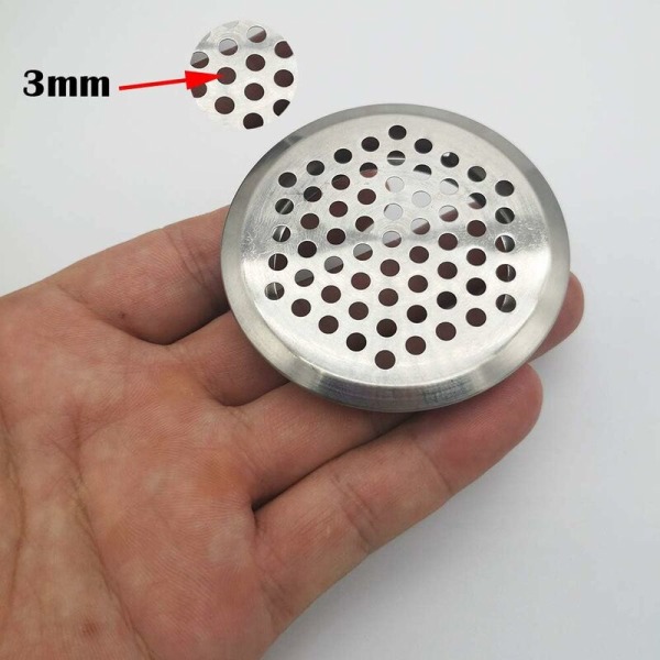 12pcs 53mm Stainless Steel Ventilation Grille Round Mesh Breathin