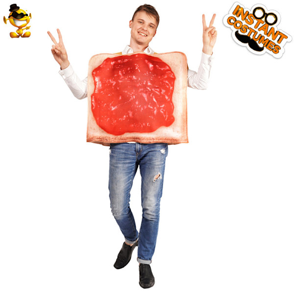 Halloween Costume Toast Bread Jumpsuit Carnival Party Holiday Funny Clothes Adult Male And Female Couple Garment