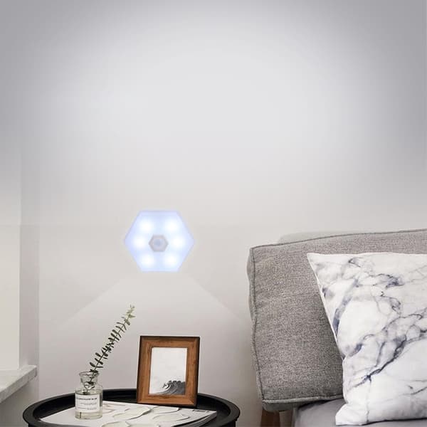 Hexagonal LED-vägglampa Modulär Cellulär Fjärrkontrollpanel Li