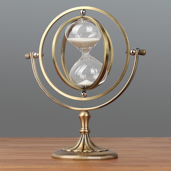 Metall Timglas Timer Glas Timer Sand Glas En Timme Vintage Liv