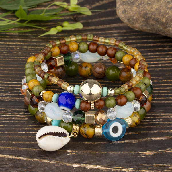 Armband - Fint smycke Vibrant Bohemian Charm Armband Suite, Perfekt för anställd gåvor